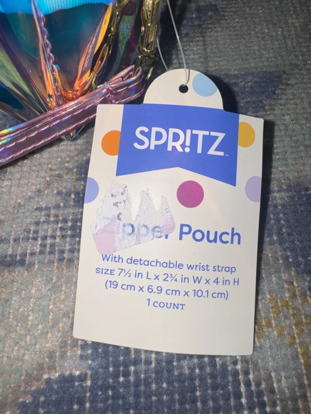 Spritz Iridescent Holographic Rainbow Cosmetic Pouch